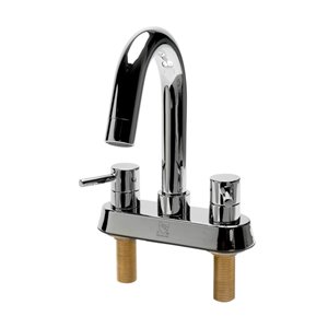 ALFI Brand Centerset Bathroom Sink Faucet - 2-Handle - 4-in - Polished Chrome