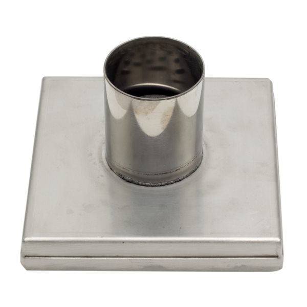 ALFI brand Square Linear Shower Drain - 5.25-in - Brushed Stainless Steel