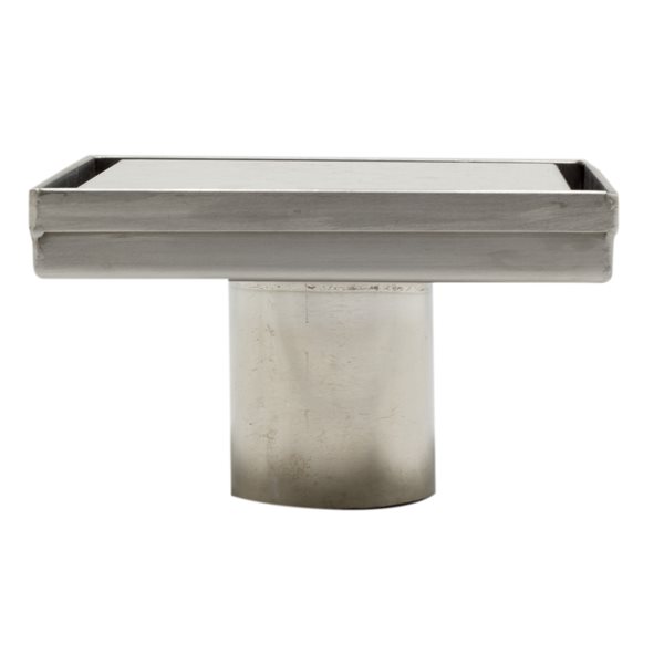ALFI brand Square Linear Shower Drain - 5.25-in - Brushed Stainless Steel