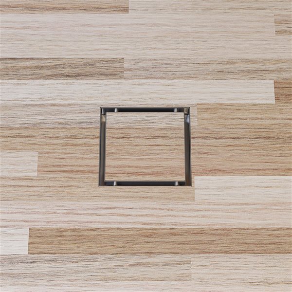 ALFI brand Square Linear Shower Drain - 5.25-in - Stainless Steel