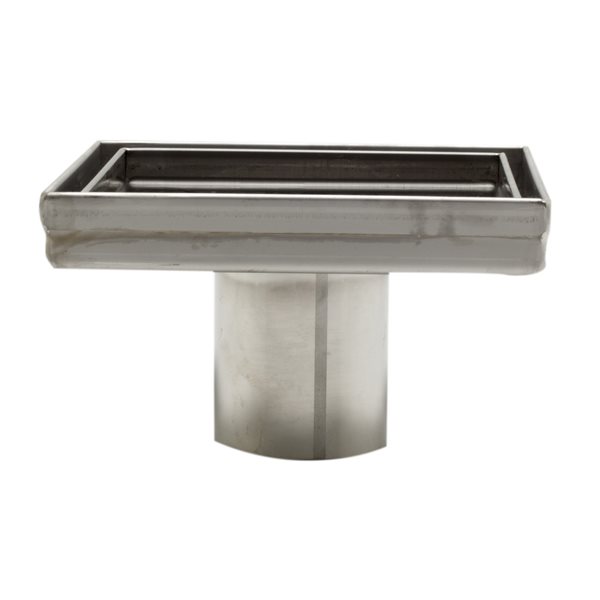 ALFI brand Square Linear Shower Drain - 5.25-in - Stainless Steel