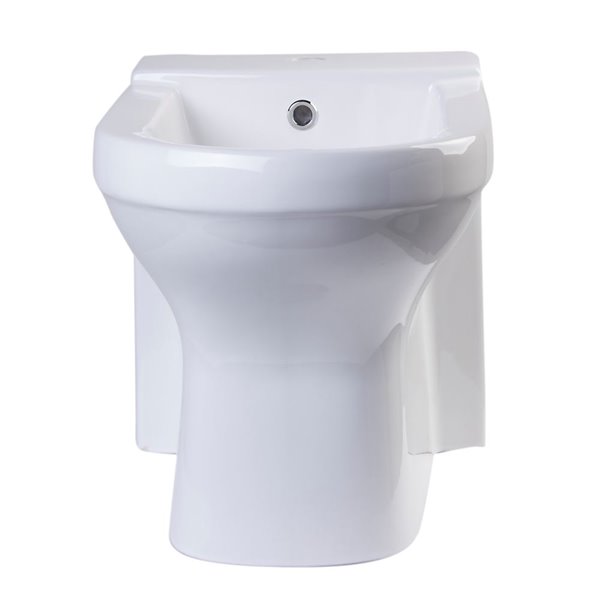 EAGO Bidet with Elonagated Seat - White Ceramic