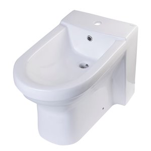 EAGO Bidet with Elonagated Seat - White Ceramic