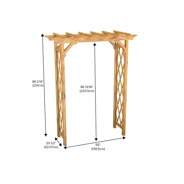 Tonnelle Heartwood de Vita, brun doré, 4,6 pi