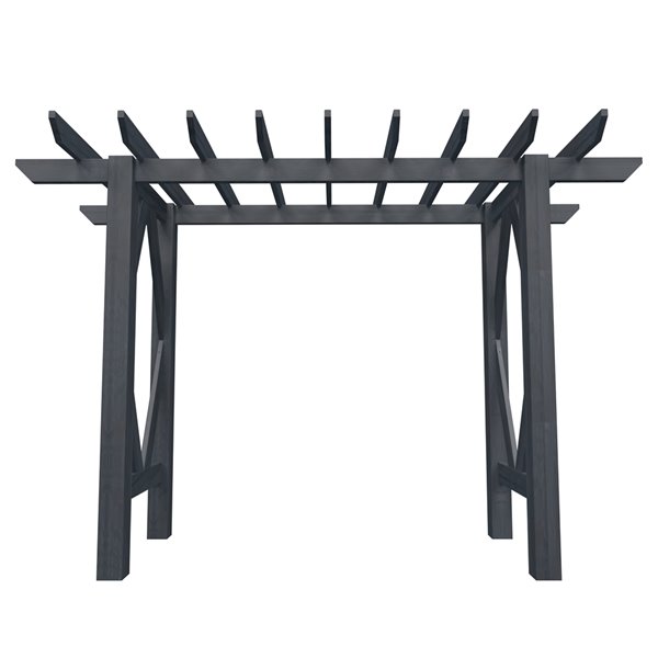 Vita Summerwood Craftsman Arbor - Charcoal - 7.5-ft