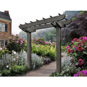 Vita Wildwood Arbor with 2 Post - Charcoal - 6-ft