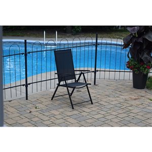 Corriveau Phoenix Folding Patio Chair - Black - 2/Pack