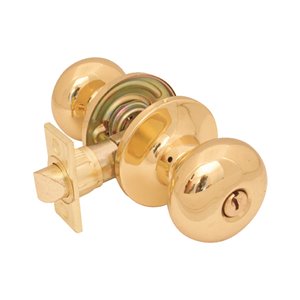 Forge Locks Baron Keyed Entry Door Knob - Polished Brass