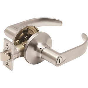 Forge Locks Windsor Privacy Door Handle with Lock - Satin chrome