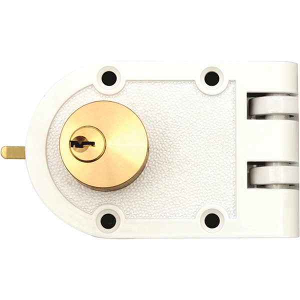 Forge Locks Latch Deadbolt - White