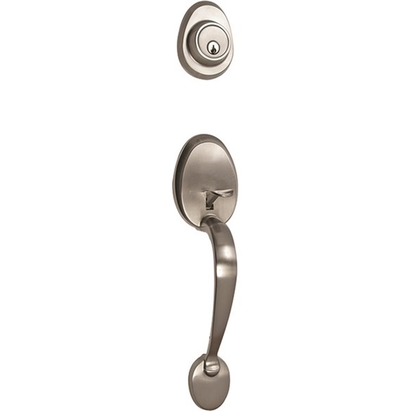 Forge Locks Lexington Entrance Gripset with Deadbolt - Satin Nickel