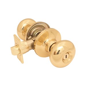 Forge Locks Baron Privacy Door Knob - Polished Brass