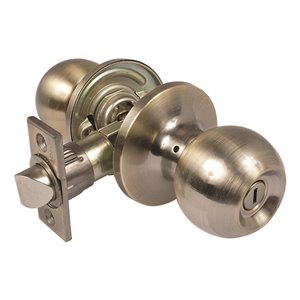 Forge Locks Saturn Privacy Door Knob - Antique Brass