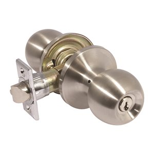 Forge Locks Saturn Keyed Entry Door Knob - Satin Nickel