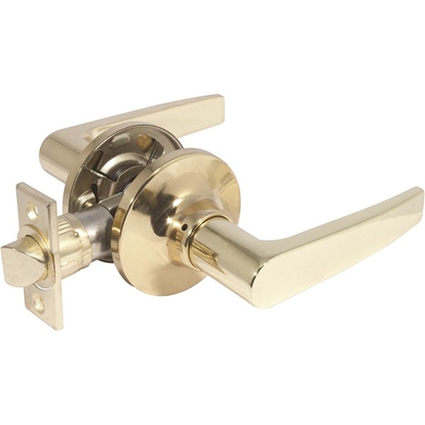 Mocho Lever Latch Internal Door Handle, Solid Polished Brass, Pair