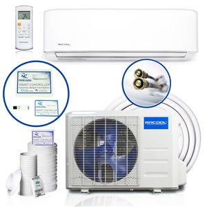 MRCOOL Ductless Mini Split Air Conditioner with Heater and Remote Control - 34,400 BTU - White