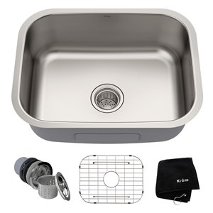 Kraus Premier 23-in Undermount Stainless Steel Single Bowl Kitchen Sink