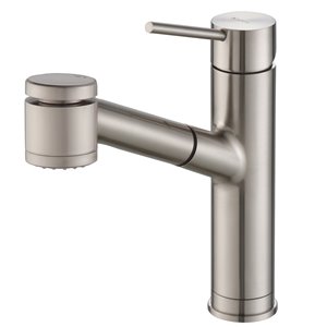 Kraus Oletto Pull-Down Kitchen Faucet - Single Handle - Stainless Steel