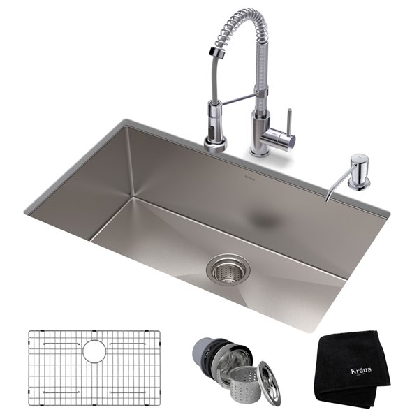 Kraus Standart PRO 30-in Undermount Single Bowl Kitchen Sink