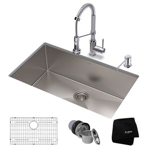 Kraus Standart PRO 30-in Undermount Single Bowl Kitchen Sink