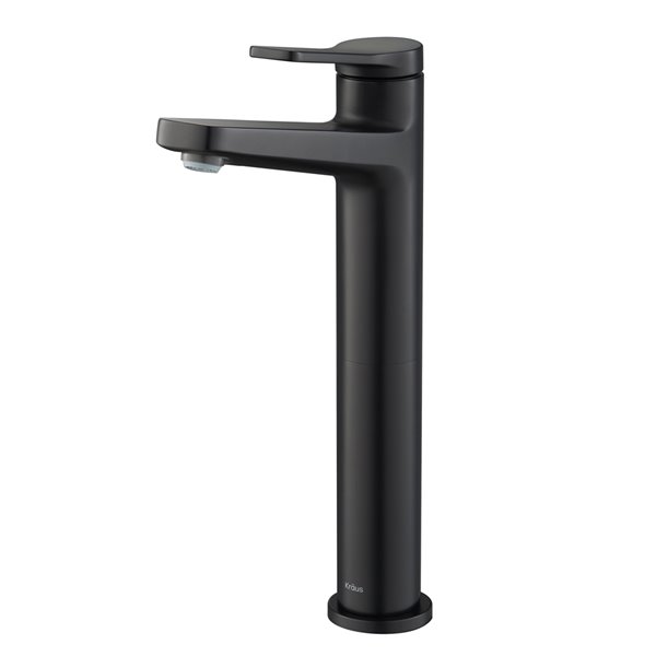 Kraus Indy Bathroom Sink Faucet - 1-Handle - 10.88-in - Matte Black