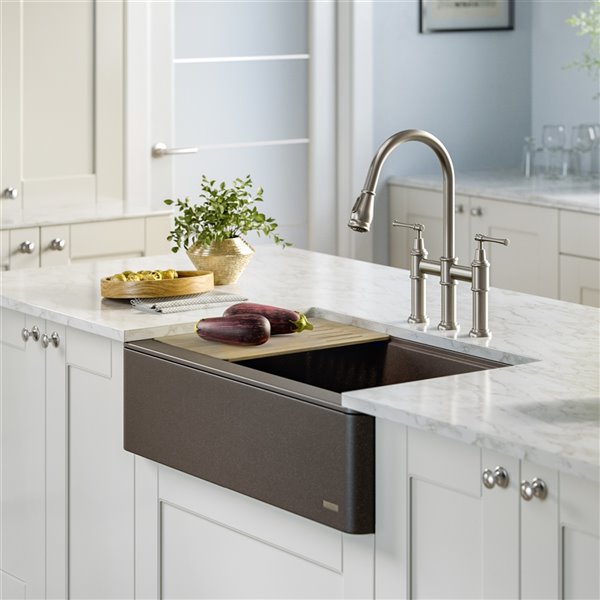 Kraus Bellucci 30in Farmhouse Kitchen Sink Single BowlinBrown KGF230MBR RONA