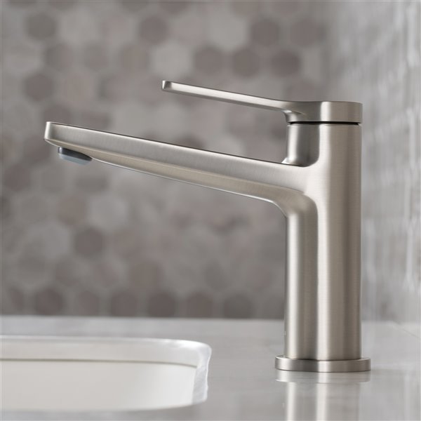 Kraus Indy Bathroom Sink Faucet - 1-Handle - 6.25-in - Stainless Steel