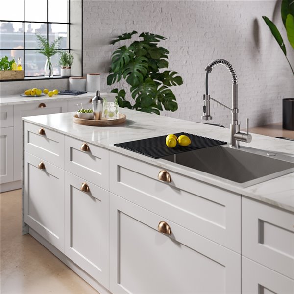 Kraus Stark Undermount Kitchen Sink - Single Bowl - 33-in - Stainless Steel
