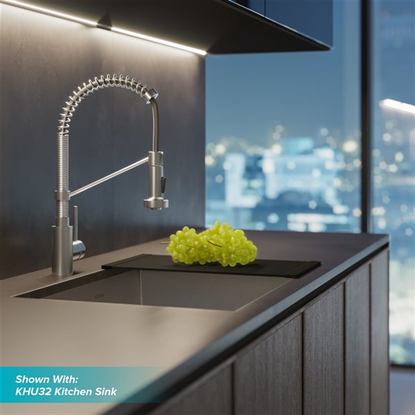 Kraus Bolden Pull-Down Single Handle Kitchen Faucet in Polished Chrome