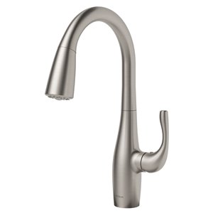 Kraus Esina Pull-Down Kitchen Faucet - Dual Function - Single Handle - Stainless Steel