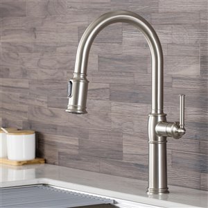 Kraus Sellette Pull-Down Kitchen Faucet-Single Handle-16.5-in-Stainless Steel