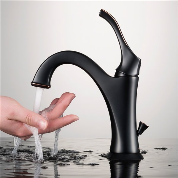 Kraus Arlo Bathroom Sink Faucet - 1-Handle - 8-in - Oil Rubbed Bronze