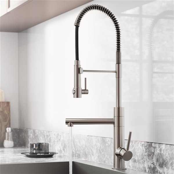 Kraus Artec Pro Pull-Down Kitchen Faucet - Single Handle - Stainless Steel