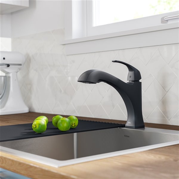 Kraus Oren Pull-Out Kitchen Faucet - Dual Function - Single Handle - Matte Black