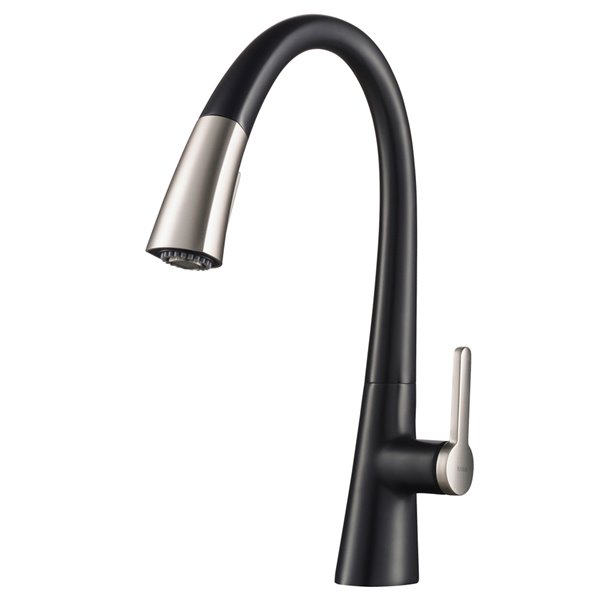 Kraus Nolen Pull Down Kitchen Faucet Single Handle Stainless Steel Matte Black Kpf 1673sfsmb Rona