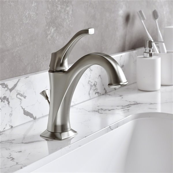 Kraus Arlo Bathroom Sink Faucet - 1-Handle - 8-in - Brushed Nickel