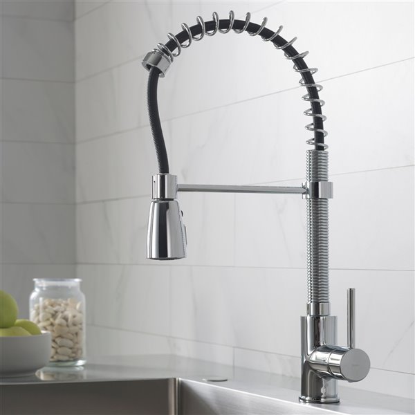 Kraus Premier Pull-Down Kitchen Faucet - 21.25-in - Chrome