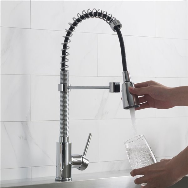 Kraus Premier Pull-Down Kitchen Faucet - 21.25-in - Chrome