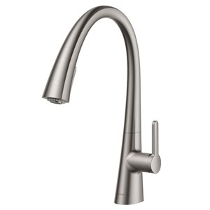 Kraus Nolen Pull-Down Kitchen Faucet-Dual Function-Single Handle-Stainless Steel