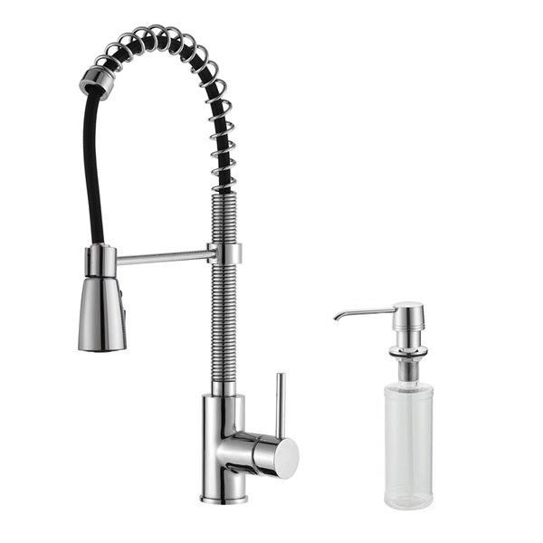 Kraus Premier Pull-Down Kitchen Faucet - Single Handle - 21.25-in ...