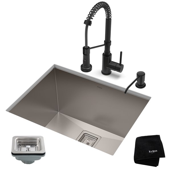 Kraus Pax 24 In Stainless Steel Single Bowl Kitchen Sink With Matte   330718208 MainImage 001 L 