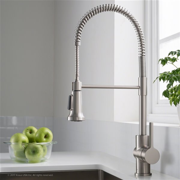 Kraus Britt Pull-Down Kitchen Faucet - Single Handle - Stainless Steel