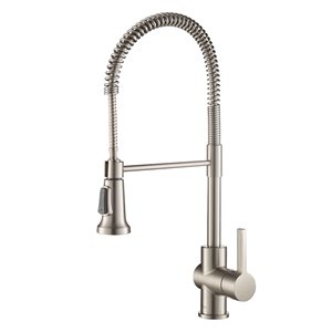 Kraus Britt Pull-Down Kitchen Faucet - Single Handle - Stainless Steel