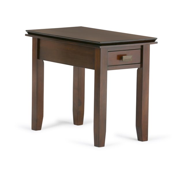 Simpli Home Artisan Narrow Side Table Medium Auburn Brown Axchol013 Rona