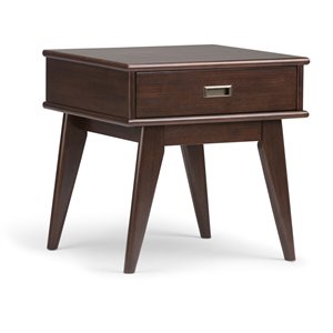 SIMPLI HOME Draper Mid Century End Table - Medium Auburn Brown