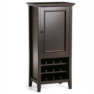 SIMPLI HOME Amherst High Storage Wine Rack - Dark Brown - 24-in x 17-in x 50-in