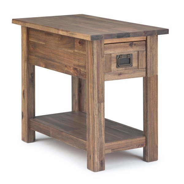 Simpli Home Monroe Narrow Side Table Wood Rustic Natural Brown Axcmon 09rnab Rona