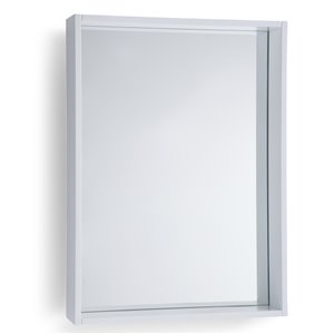 SIMPLI HOME Russo Bath Vanity Décor Mirror - White - 22-in x 30-in