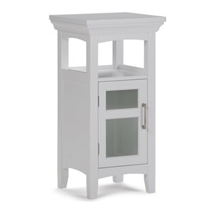 SIMPLI HOME Avington Floor Storage Cabinet for Bathroom - White
