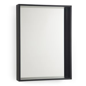 SIMPLI HOME Russo Bath Vanity Décor Mirror - Dark Walnut - 22-in x 30-in